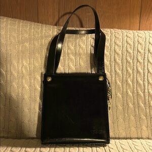 Versace Black Leather Shoulder Bag
